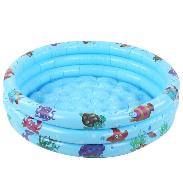 Indendørs Udendørs Babypool Rund Opblæsbar Børne Vandleg Pool Blå 150cm/59.1in