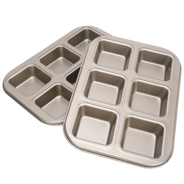 2st kolstål kakform NonStick gör-det-själv söt form guld efterrätter gör formar (6 rutnät Square TG07)