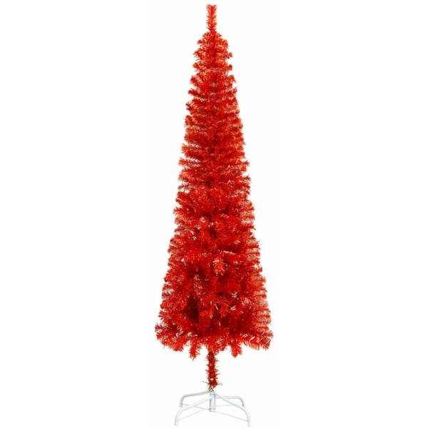 Smalt juletræ Rød 210 cm