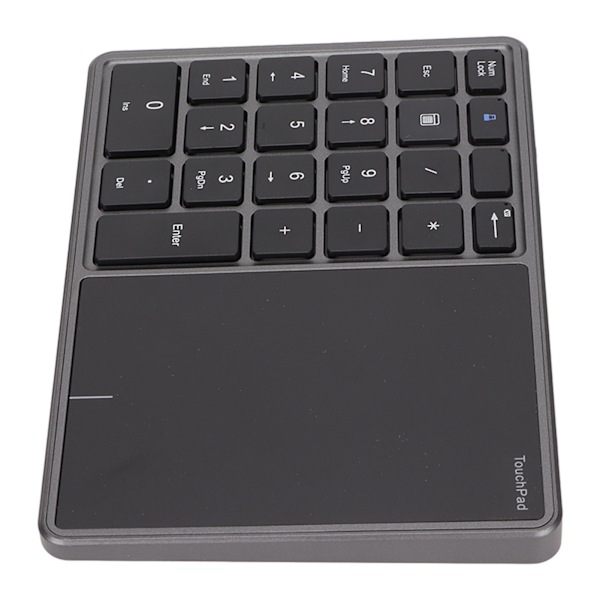 Trådløst numerisk tastatur Touchpad Design 22 taster 2,4G Dual Mode Tilkobling Type C Grensesnitt Bærbar Tastatur Grå