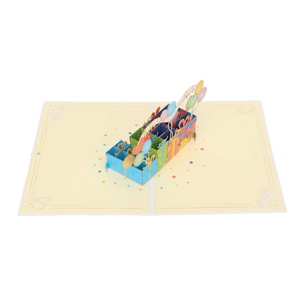 3D Onnittelukortti DIY Hieno Kaunis 3D Syntymäpäiväkortti Kirjekuorella Numerokorteilla