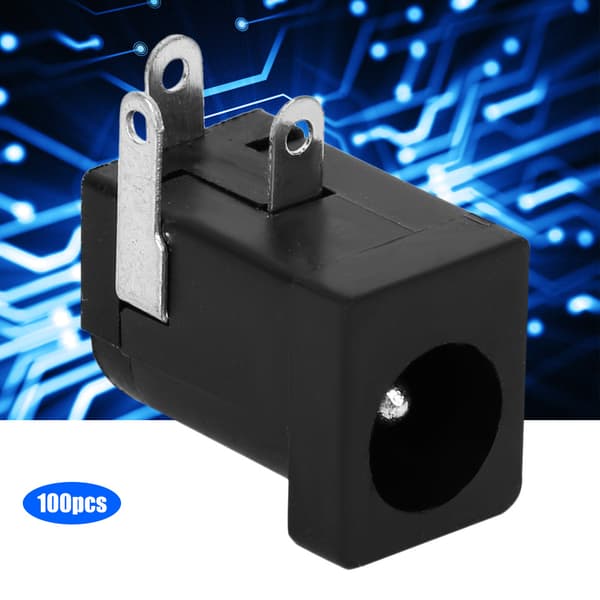 100 kpl DC-virtaliitin naarasliitin sähköosat 5,5 x 2,1 MM kevyt