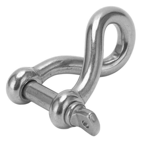 10mm Vridbar Sjakkel i Rustfritt Stål med Skruepinne Ankersjakkel for Marine Seiling M10