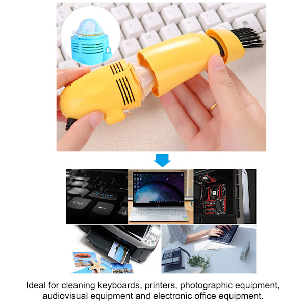 USB Mini Dator Tangentbord Dammsugare PC Bärbar dator Borste Dammsugare