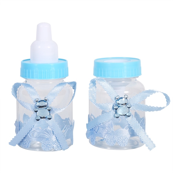 50 stk slikflasker æske til babyshower fest favoriserer gave dekorationer (blå)