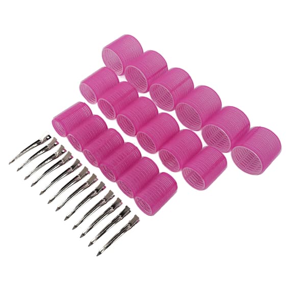 Hårrotruller Rosa Self Grip Hårruller med klips Kompatibel med hårkledd Styling DIY