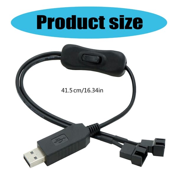 USB til 4-pinners viftekonverteringskabel med 12V spenningsutgangsledning rask Kompatibel med stasjonær PC null - 4pin boost version 0.05