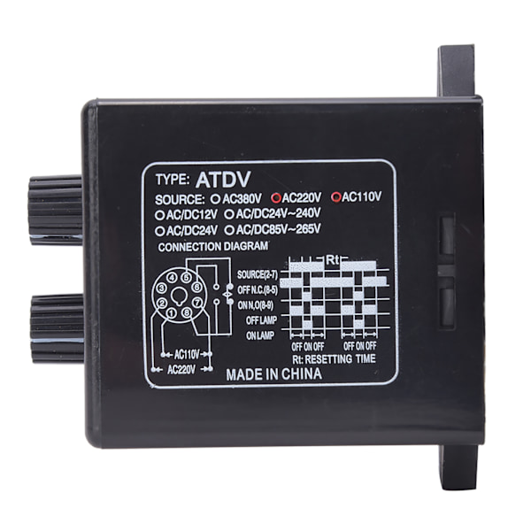【NX】Knob Control Time Switch Relay On Off Twin Timer Relay MultiSection ATDVNA AC110v 220V
