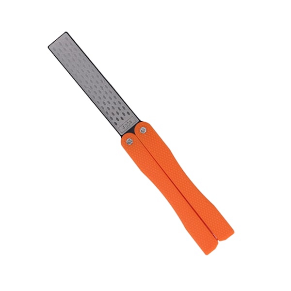 Knivslipare Vikbar fläktformad Adamas Material Lätt bärbar knivslip för utomhusbruk Orange