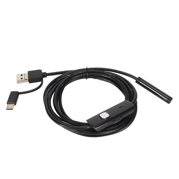 AN100 USB Endoskop 8mm 3 i 1 Endoskop Industrielt Boreskop HD Kamera Kompatibel med Telefoner Tablets Computere