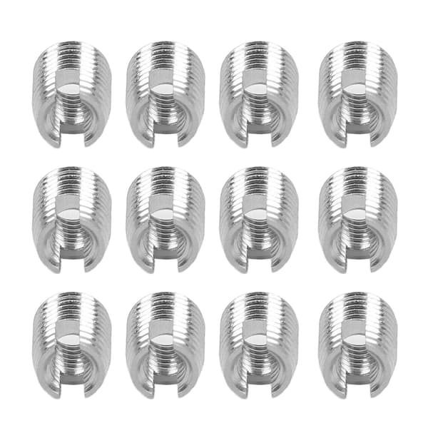 20 kpl itsekierteittävä kierre-insertti M4x0,7 ulkokierre M6,5x0,75 sisäkierre 8 mm pituus