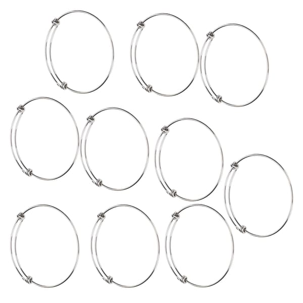 10 stk. armbånd i rustfritt stål 1,6 mm justerbart utvidbart spiralarmbånd DIY-tilbehør