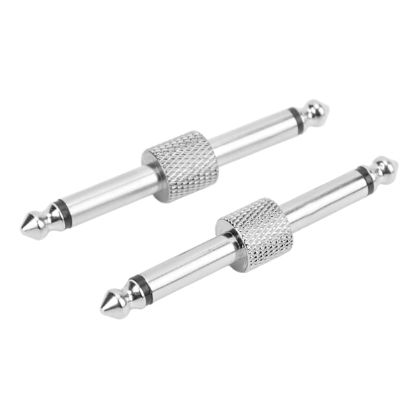 2ST 6,35 mm effektadapterkontakt Brusreducering Gitarrpedal Coulper KonverteringspluggSilver
