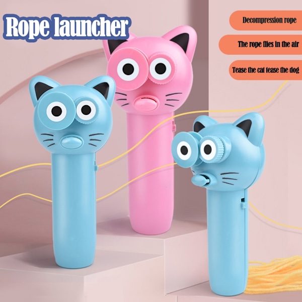 Rope Launcher Propeller med Rope String Controller Bärbar rolig elektrisk leksak Party Game Present för alla åldrar