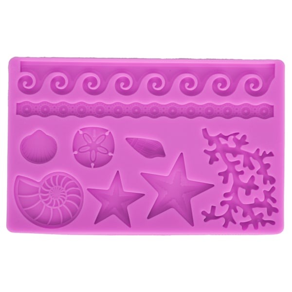 Silikonform med maritimt tema til fondantkager, DIY chokolade, slik, håndværk