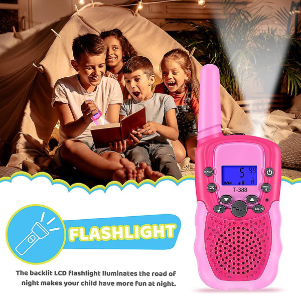 Barnleksakspræsentant Liten handhållen telefon Radio 22 kanaler indendørs udendørsaktivitet 3 km minitelefon långväga barn walkie talkie Single Colors