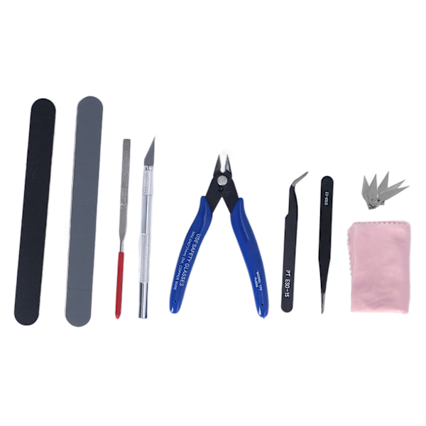Modell Verktygssats Tång Pincett Fil Carving Kniv Hantverksverktyg Set för 3D-utskrift DIY