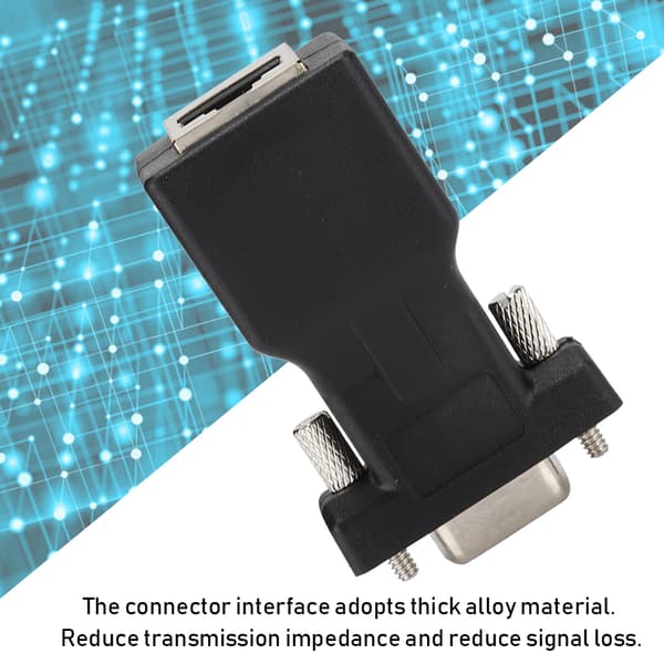 2 STK Tyk Legering DB9 Hun til RJ45 Analog 720 1080I 1080P Adapter Konnektor til Computere