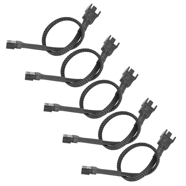 5 stk 4-pins forlengelseskabel for datamaskin hovedkort CPU-vifte PC flettet tauadapter