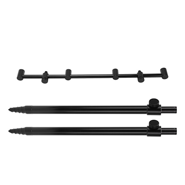 Fiskespöfäste 2 Sektioner Teleskopisk Aluminiumlegering Fiskespö Stöd med Universalgänga för Utomhusfiske 2x31cm Mark