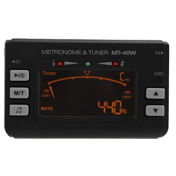 Metronomtuner Elektriskt LCD-instrument 3 pickuplägen för gitarr violinsaxofonMT‑40W blåsinstrument