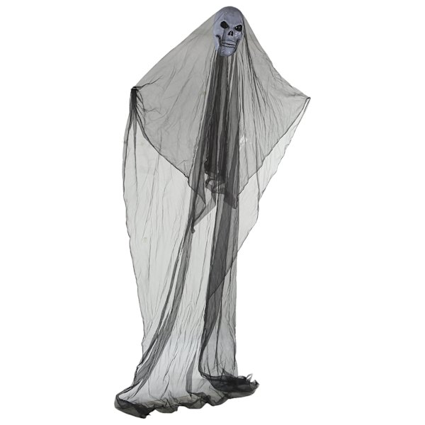 Halloween-riipus-haamu Kauhu rekvisiitta Pelottava Halloween-koriste baareille kummitus taloille huvipuistoille Musta