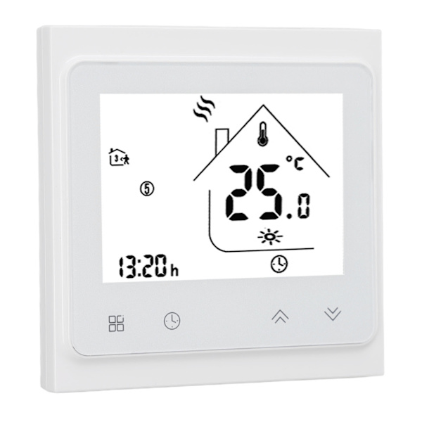BHT 002GC Varmeovn Programmerbar termostat Digital berøringsskjermtermostat med stor LCD-skjerm Passiv utgang temperaturregulator 95‑240V