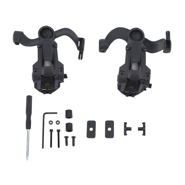 360 Graders Rotation Høretelefon Hjelm Guide Adapter Multi Vinkel Rotation Hjelm Skinne Adapter Lydoptagelse Støjreduktion Høretelefon Hjelm Tilbehør ABS