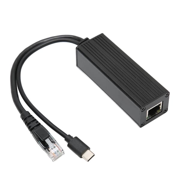 POE Splitter Metal Shell Design 5V 2.5A Typ C Interface StrömKompatibel medsörjning Industriell Gigabit POE Separator