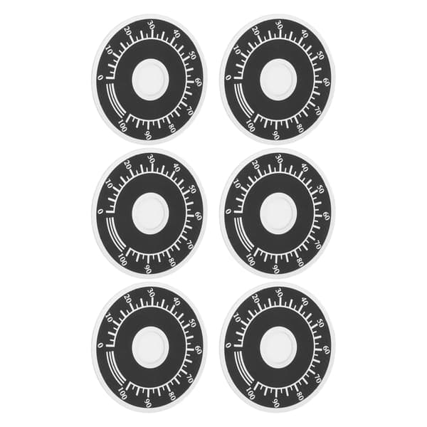 200 stk. drejeskive aluminiumslegering rund skala plader ark 0100 BEMKDP til potentiometer