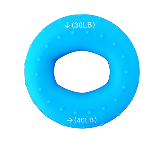 Kädensijan vahvistusrengas silikonista, mukava ja kestävä, käsivarren ja sormien voimaharjoitteluun, taivaansininen, 30/40lb