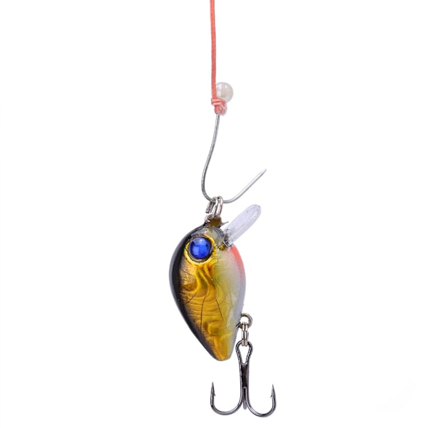 5kpl 3cm 3D holografiset silmät Minikalastusviehe Kelluva Micro Bass Bait Crankbait Treble-koukku