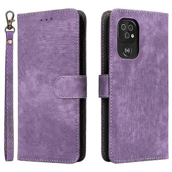 För Doro 8100 / 8200 Plånboksfodral RFID PU Läder Telefonfodral Stativ med Rem[NX] Purple