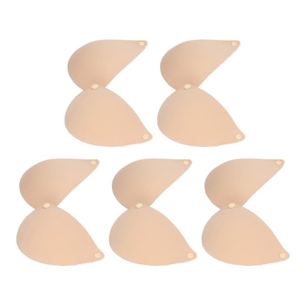 5 stk. Dame Klæbende BH Stropløs Push Up Silikone Snap Fastener 3D Side Brystløft Klæbrig BH Hudfarve B