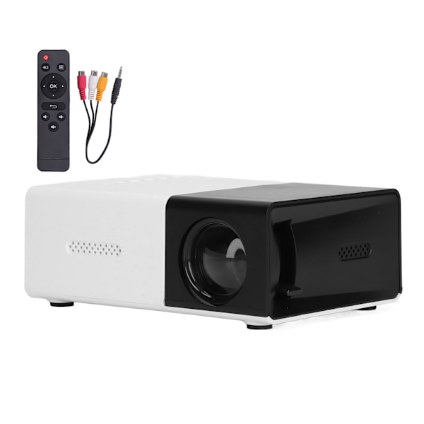Minikohdevalaisin Sisäänrakennetut kaiuttimet Diffuusin heijastuksen kuvantaminen Musta 1080P Kannettava elokuvaheijastin 100‑240V US-liitäntä