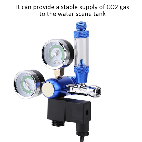220V G5/8 akvarium CO2-regulator backventil bubbelräknare med magnet