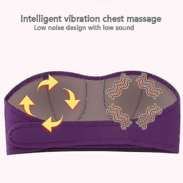 Electric Chest Enlarge Massager Breast Enhancer Booster Lämpö rintojen stimulaattori Purple Plug in