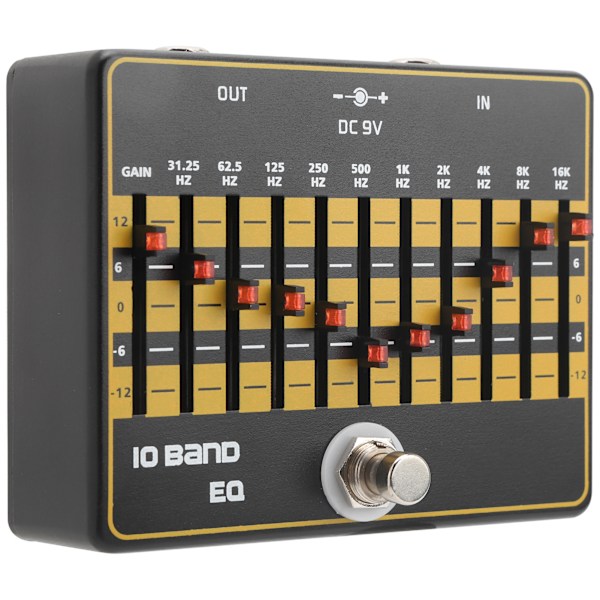 Gitarreffekter 10-bands skjutreglage Equalizer Modulation Harmonisk elektrisk gitarrtillbehör