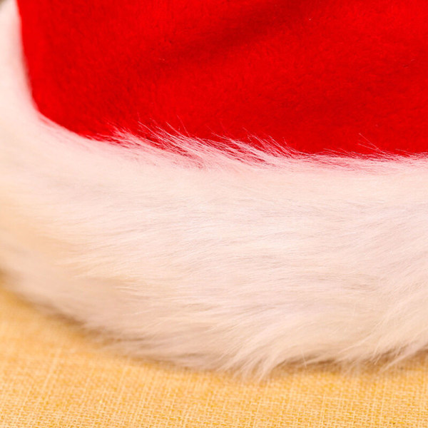 Julepynt Lang plys julehat Rød og hvid Voksenjulehat Feriefestpåklædning, model: Rød Hvid