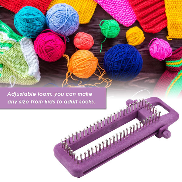 Justerbar Sock Loom Kit Stickbräda för handgjorda strumpor Scarf Hatt