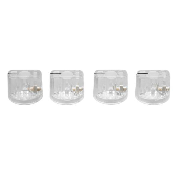 4 stk. Effektpedal-knapper Slot Design Transparent Plast Enkelt Kontrolinstrument Tilbehør