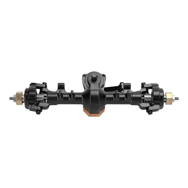 Alumiiniseosinen etuakselin kokoonpano Axial SCX24 AXI90081 1/24 RC-autoille Osia Musta