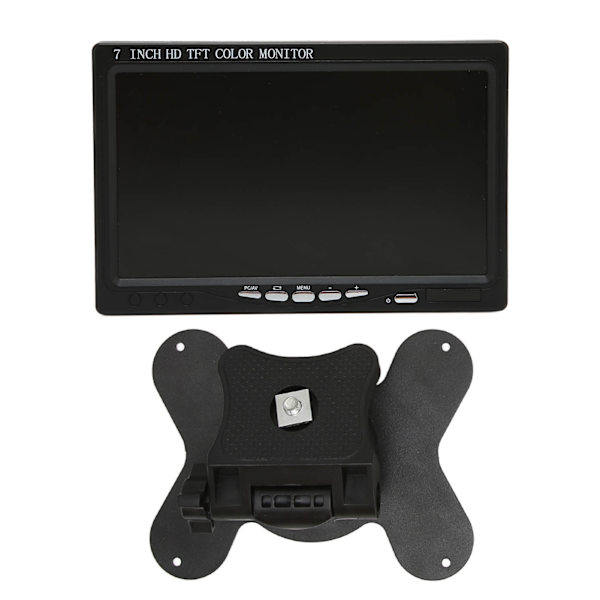 7 tuuman autonäyttö VGA AV HD multimedialiitäntä 1024x6007 resoluutio Mini PC-näyttö kääntyvällä jalustalla 100‑240V EU-pistoke