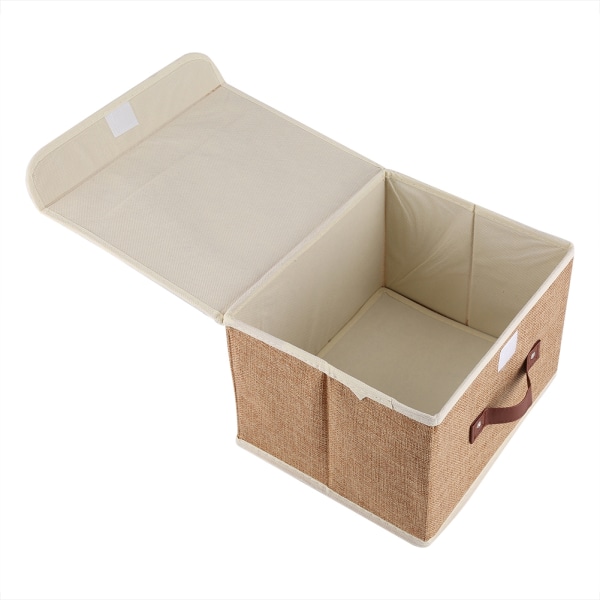 Stof Foldbar Opbevaringskasse Hjem Garderobe Tøj Bøger Børn Legetøj Organizer (Kaffebrun)