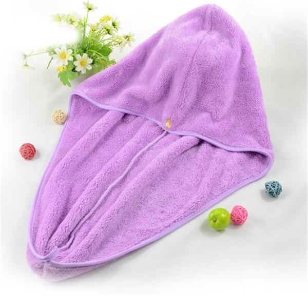 Snabbt Hårtorrt Mikrofiberhandduk Hår Magisk Torkning Turban Wrap Hat Spa Hem Badning Hårtorrt