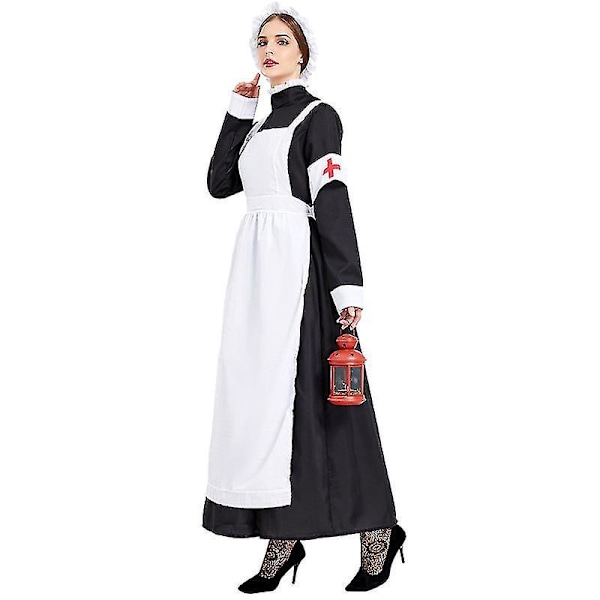 Victorian Nurse Halloween-asu Aikuiselle 20. Vuosisadan Historiallinen Uniformu - Naisten 175cm