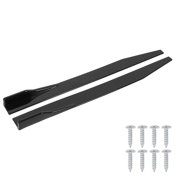 2kpl Auton sivuhame Splitter Lip Winglet Diffuser Universal 120cm/47.2in Kiiltävä musta