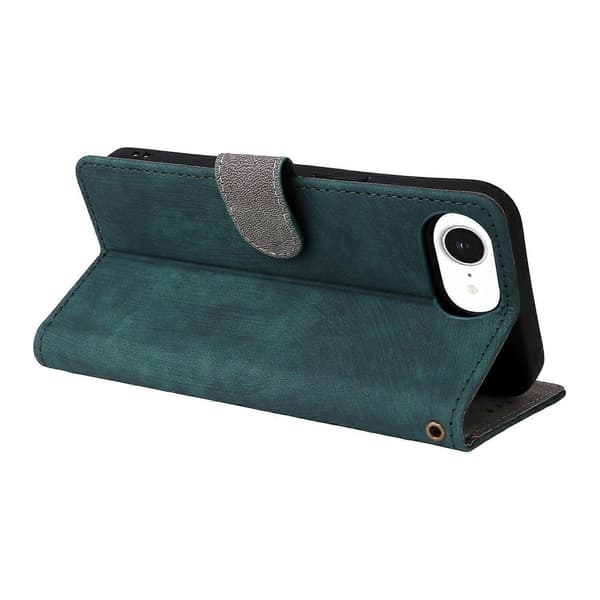 Kompatibel med iPhone 16e Plånboksfodral RFID-blockerande PU Läderfodral Visningsstativ--lingling} Multicolor Multicolor Green