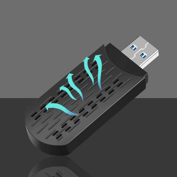 USB WiFi-adapter USB3.0 AX1800Mbps 2,4GHz 5Ghz Høy Gain-antenne MU MIMO Plug and Play WiFi-dongel for kontor og reiser