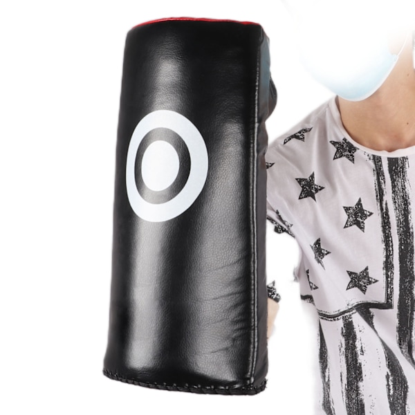 Taekwondo Kick Pads PU Læder Holdbar Robust Punching Bag Boksepude til Træning Sort